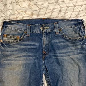 AUTHENTIC True religion blue Jean shorts